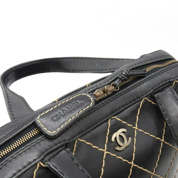 Chanel Wild Stitch Tote Bag Leather Black - Picture 9 of 9